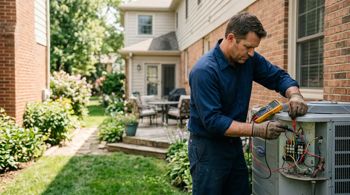 HVAC technician working near Amherst, CO